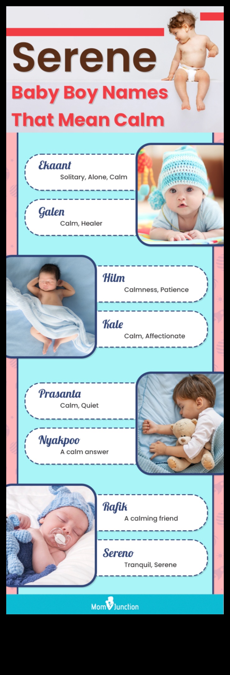 Dvēselisks miers: mierīgi un centrēti mazuļu vārdi